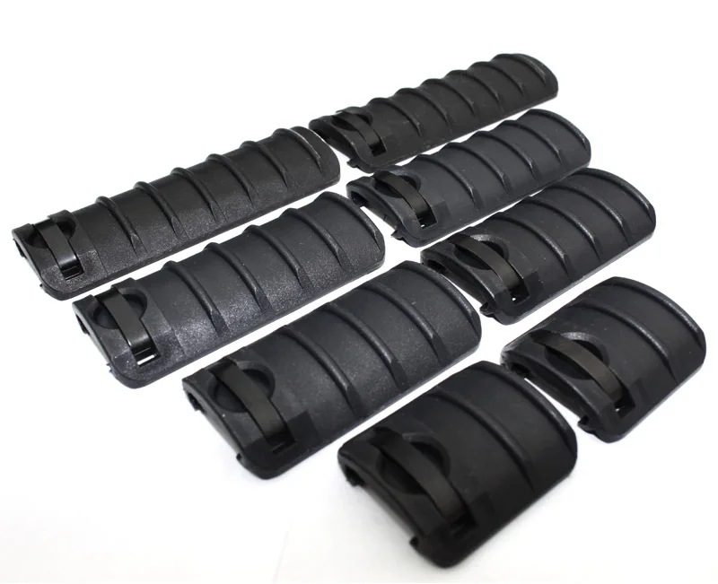 8 قطعة/المجموعة kac فرسان handguard لوحة 20 ملليمتر picatinny/ويفر السكك الحديدية الغلاف أسود/de/fg الشحن المجاني