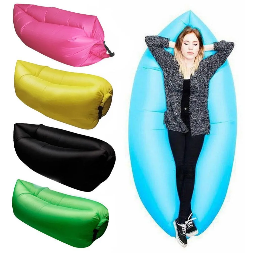 

Lounge Sleep Bag Lazy Inflatable Beanbag Sofa Chair, Living Room Bean Bag Cushion, Outdoor Self Inflated Beanbag Furniture