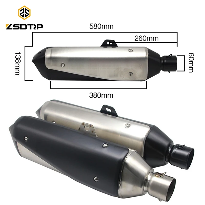

ZSDTRP For BMW G310GS S1000XR Motorcycle Exhaust Pipe Muffler NC750X/CBF1000/TRK502 Exhaust tubo escape moto escapamento de moto