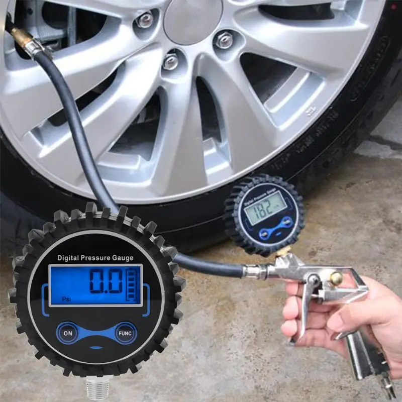 Цифровой Автомобильный манометр 0 200 PSI измеритель давления в шинах 1/8