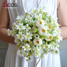 Мелкие ромашки Букеты свадебные ручной работы Искусственный цветок розы buque casamento Свадебный букет для Свадебные украшения