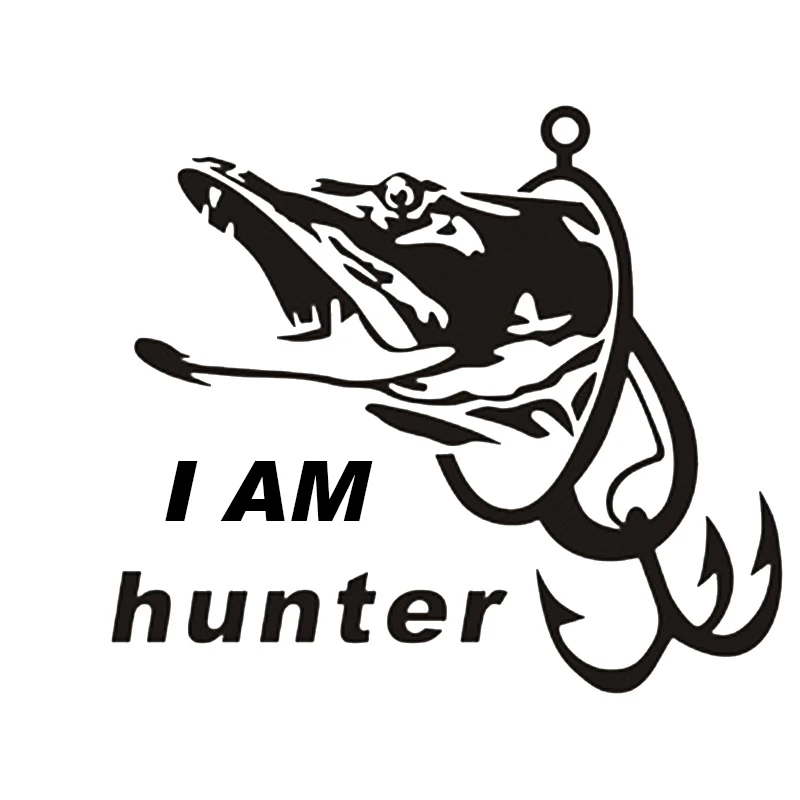 

Рыбалка Hunter I AM Hunter Car стикер лодки рыба-наклейка pos, декоративные наклейки