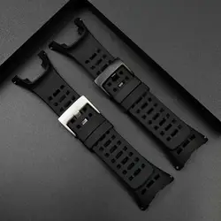 Силиконовый ремешок для мужчин 24 мм для SUUNTO Ambit1 2 3 P крутые черные часы женские спортивные пот-доказательство резиновый ремешок пряжка