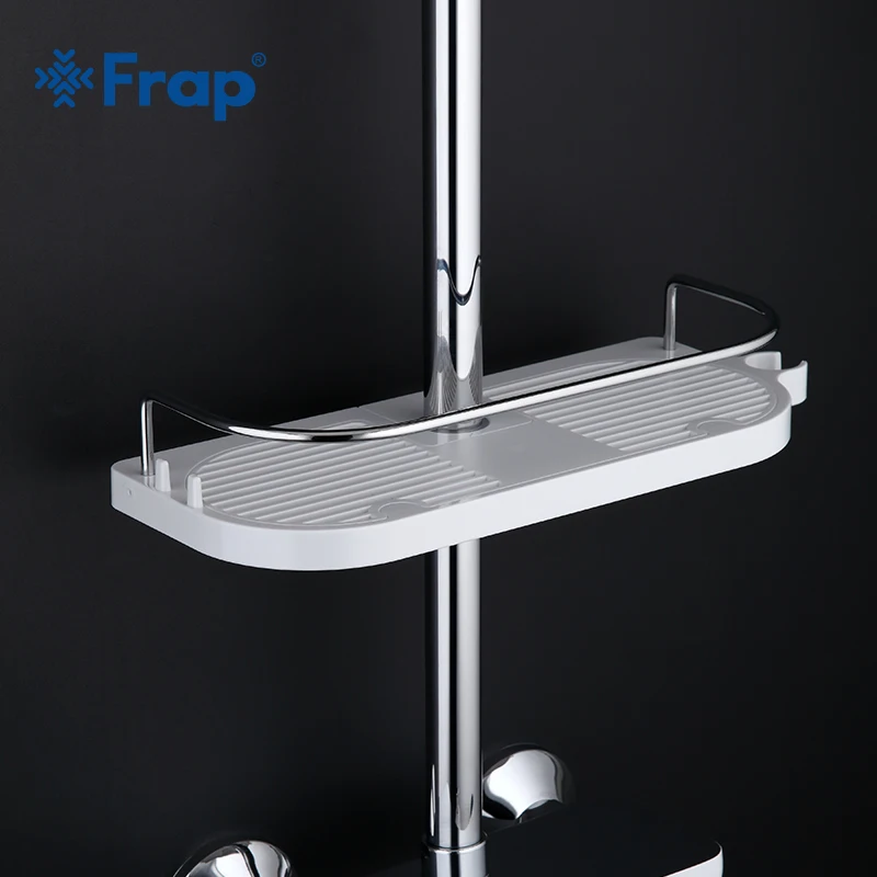 Baratos Frap nuevos accesorios para grifo de ducha de cuarto de baño de plástico estantes para grifo de suministros de ducha baño accesorios de ferretería F339