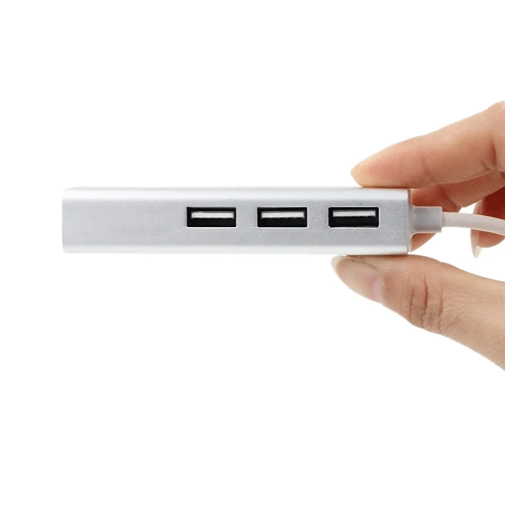 Новая USB Сетевая карта с 3 портами адаптер к RJ45 Lan сетевая RTL8152 Ethernet для Mac IOS Android