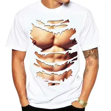 Большая грудь сексуальный живот шесть пакет Abs мышцы футболка Топы голые личности Новинка футболки для мужчин женщин Сексуальная мужская футболка homme