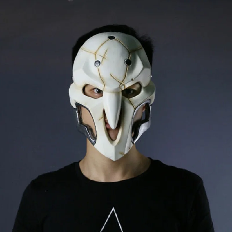 2016 Over watch Game Mask Cosplay Reaper Mask Helmet Halloween Reaper Party Mask (9)