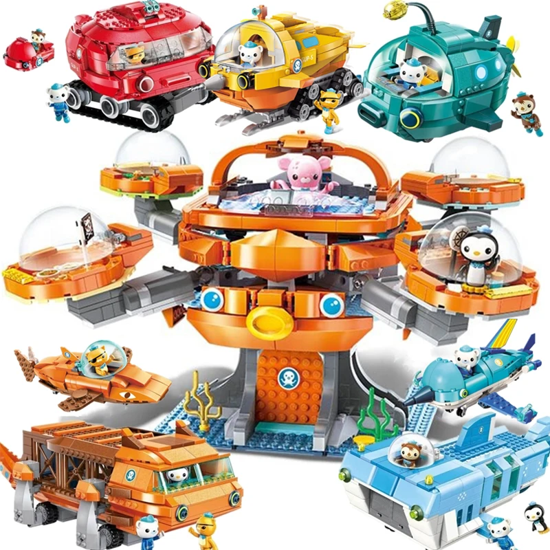 Конструктор Ideas City Les Octopus Octopod Octonauts строительные блоки из мультфильма наборы