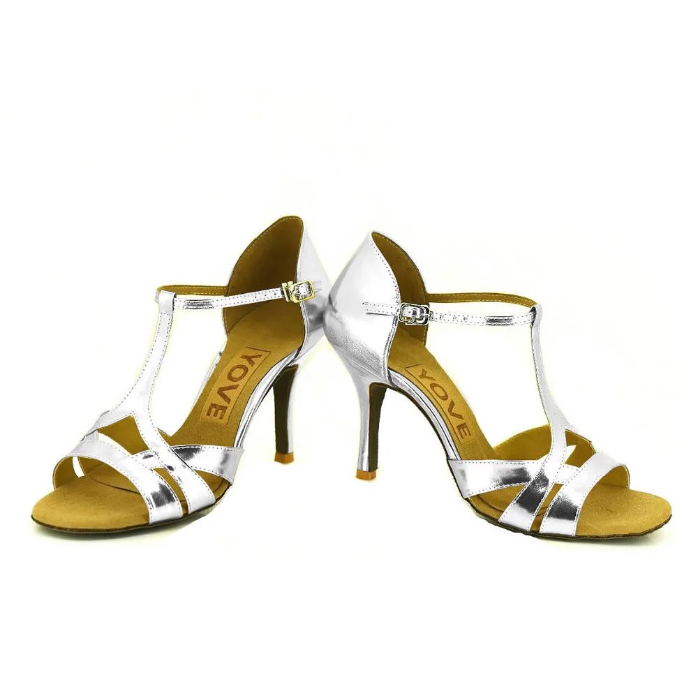 YOVE Dance font b Shoe b font Sequined Cloth Women s Latin font b Salsa b