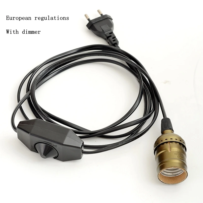 E26 E27 Lamp holder Edison retro chandelier lamp holder with dimmer