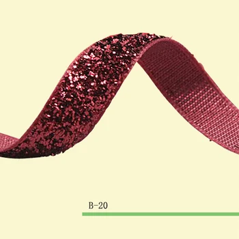 

1.5inch Glitter Velvet Ribbon Scarlet Metallic Velvet Ribbon Sparkle Ribbon