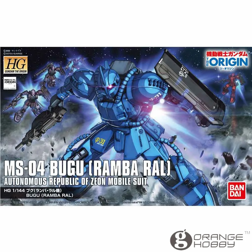 

OHS Bandai HG Origin 012 1/144 MS-04 BUGU Ramba Ral Mobile Suit Assembly Model Kits oh