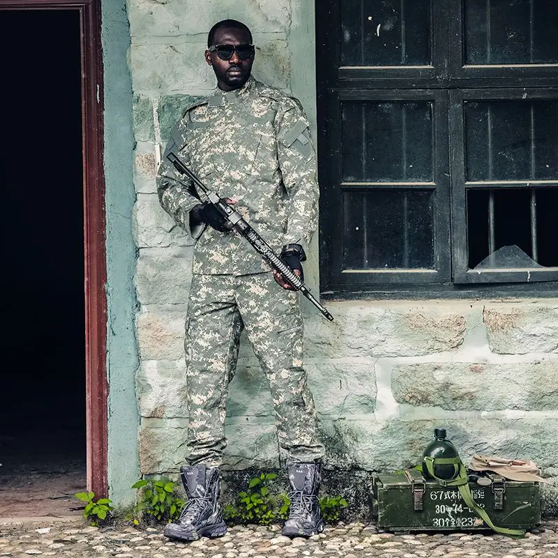 Тактическая камуфляжная военная форма, охотничья одежда, костюм для мужчин, армейская одежда, уличная дышащая Комплексная тренировочная одежда, набор - Цвет: D749