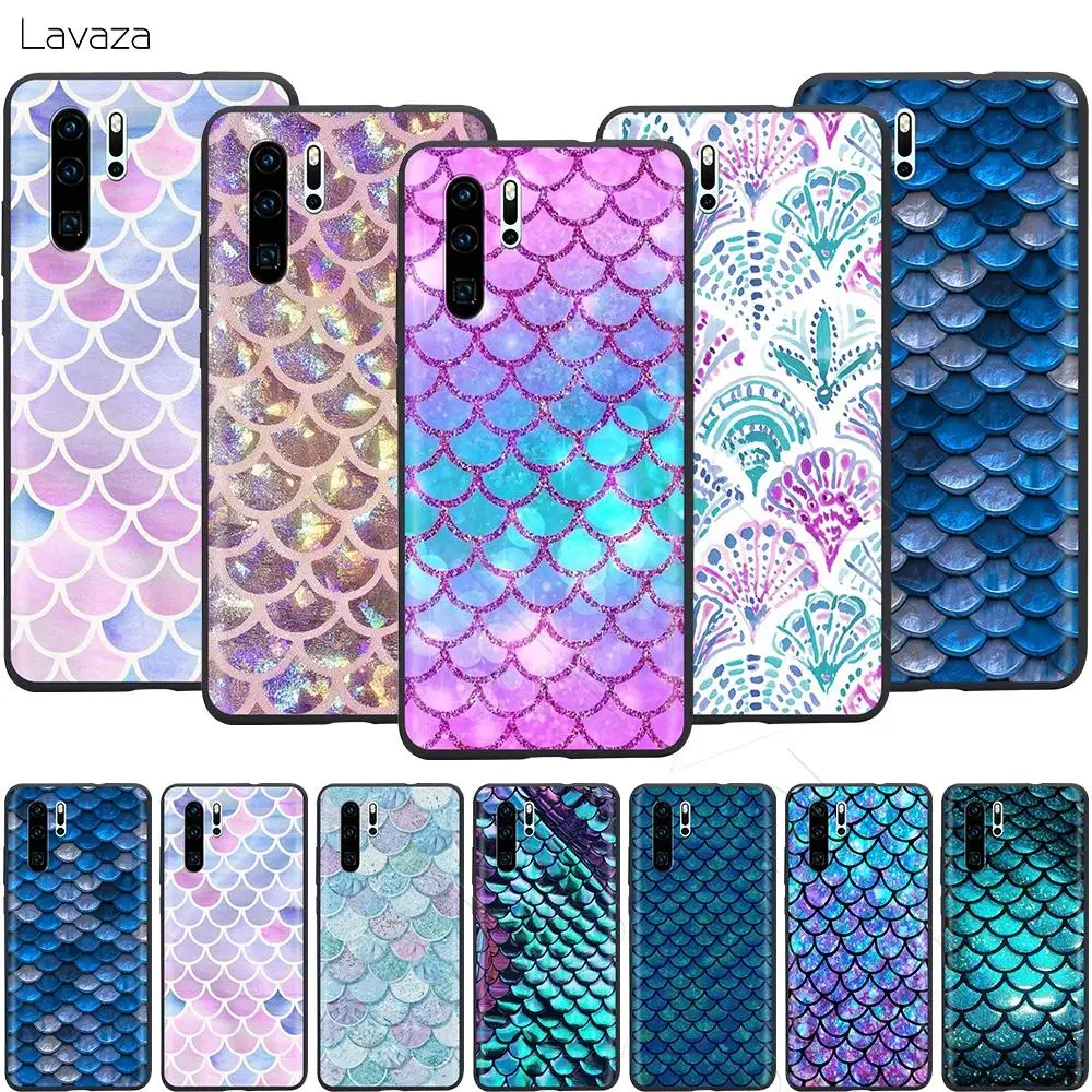 

Lavaza Shell Mermaid Tail Scale Case for Huawei Mate Y7 Y9 P8 P9 P10 P20 P30 Lite Pro P Smart Mini 2017 2019