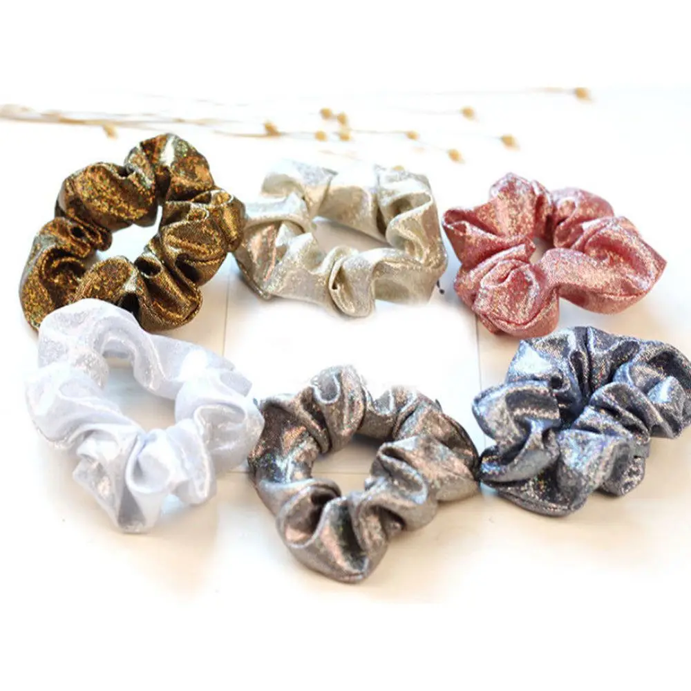 

New 2019 Fashion 1PC Women Elastic Scrunchie Hair Rope Ring Tie Ponytail Holder Bling Hair Band elastic hair accessories