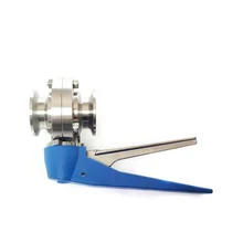 1-1/" 38 мм SS304 Нержавеющая сталь санитарнотехнических 1,5" Tri Клевер зажим клапан для домашнего пивоварения