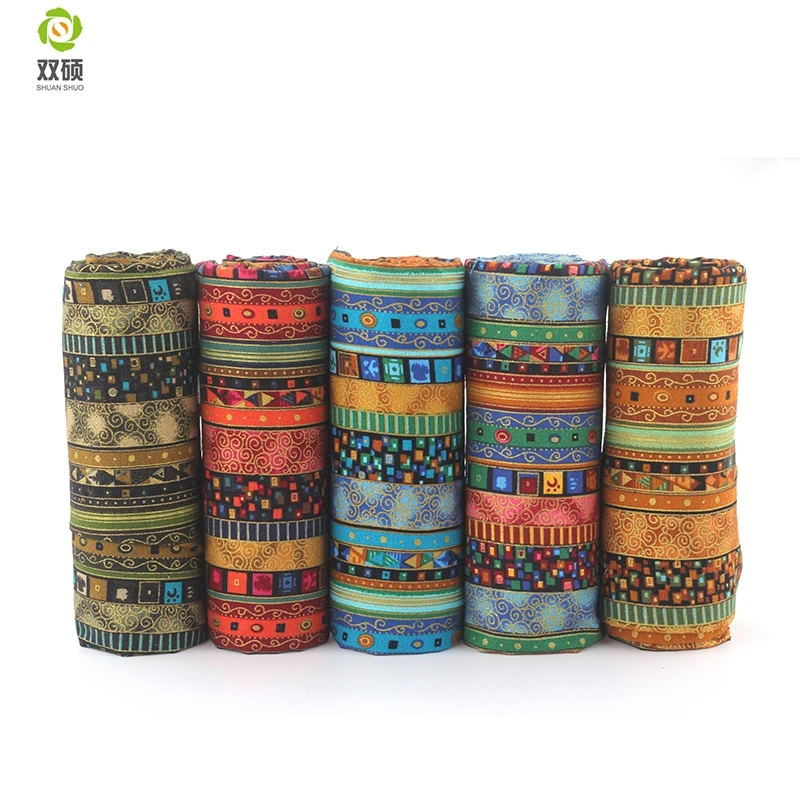 Цветочная Африканская Хлопковая льняная ткань DIY рождественская декоративная ткань для лоскутного платья дивана шторы 45х45см M1-5-6