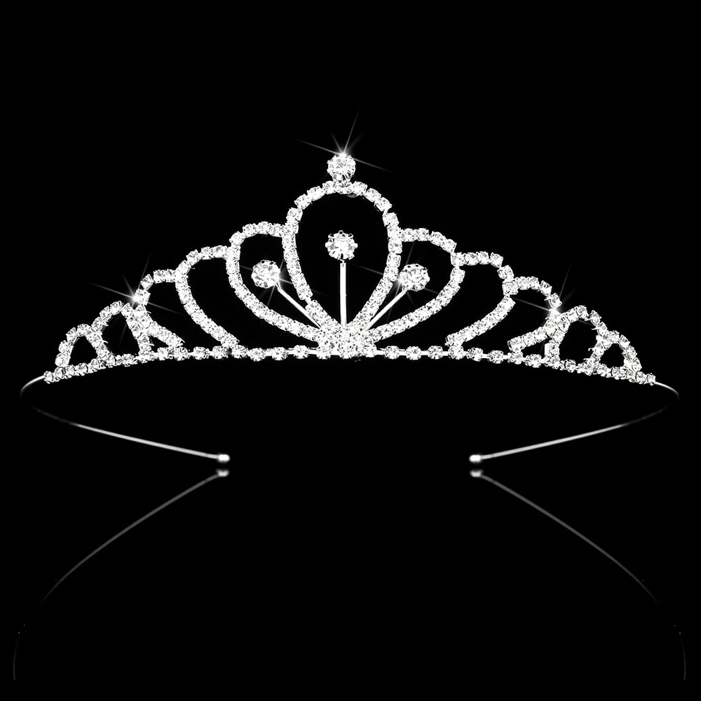 Модная свадебная Принцесса Диадемы и повязка в виде короны свадебные тиары аксессуары Серебряная Золотая Корона диадема невесты украшения для волос