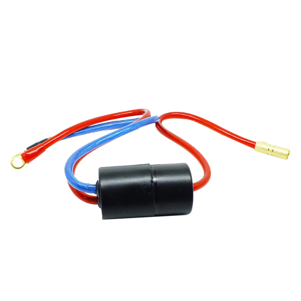 40 Amp In-line Engine Noise Suppressor Filter 12V Blue Red Cable