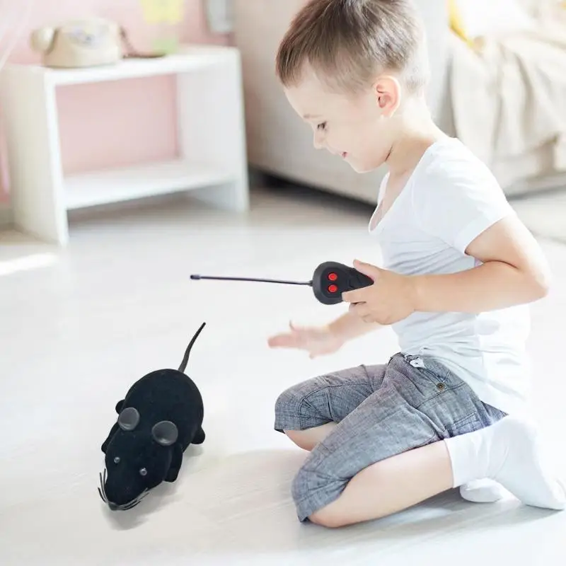 Children Gifts RC Animals Mouse Toys Wireless RC Mice Cat Toys Remote Control False Mouse Novelty Toy for Kids Boys