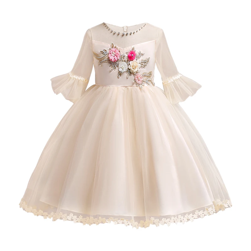 New-Lace-Flower-Princess-Dress-2018-Christmas-Girl-Dress-Autumn-applique-Petals-teens-Girls-Princess-Wedding (4)