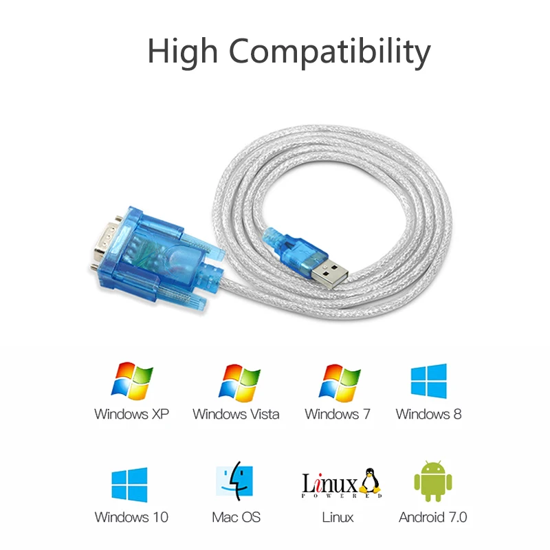 Кабель DB9 с последовательным портом USB на RS232 переходник COM порты Sup для Windows 10/8/7/XP| |