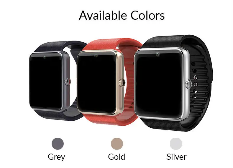 Smart Watch GT08 Clock Sync Notifier With Sim Card Bluetooth Connectivity iphone Android Phone font b