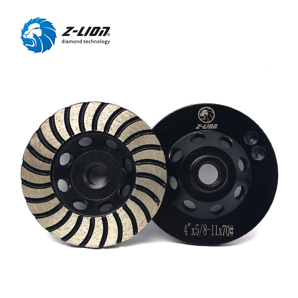 Z LION 4 &quotАлмазный стакан шлифовальный круг двухслойный сегмент 5/8 11 диск с резьбой