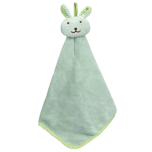 Kitchen Cartoon Animal Hanging Cloth Soft Plush Dishcloths Hand Towel