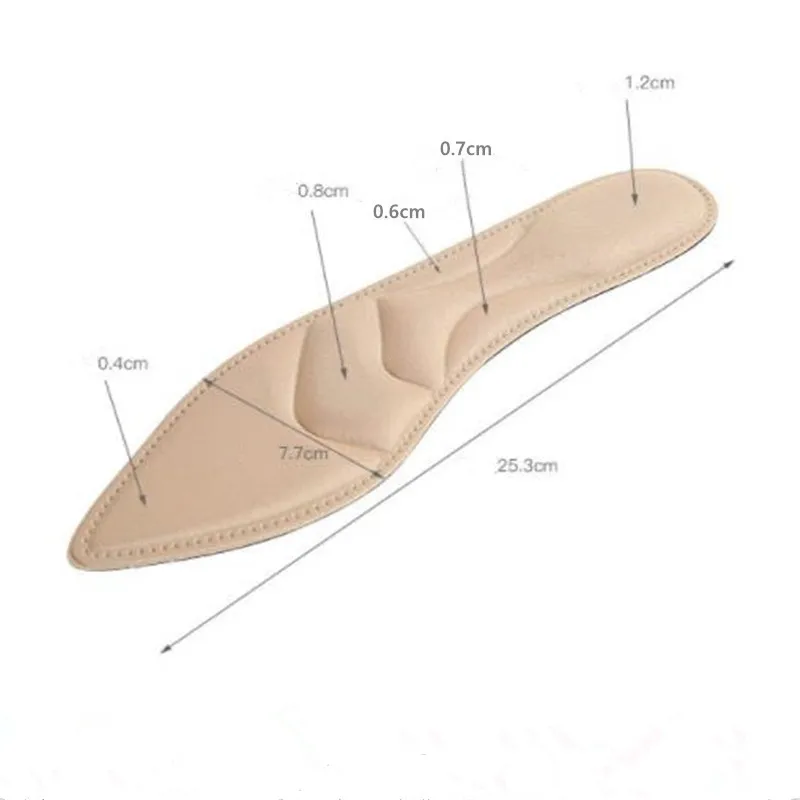1 пара 4D дышащая губка мягкая стелька-супинатор для женщин на высоком каблуке обувь для массажа Удобные стельки толстые стельки
