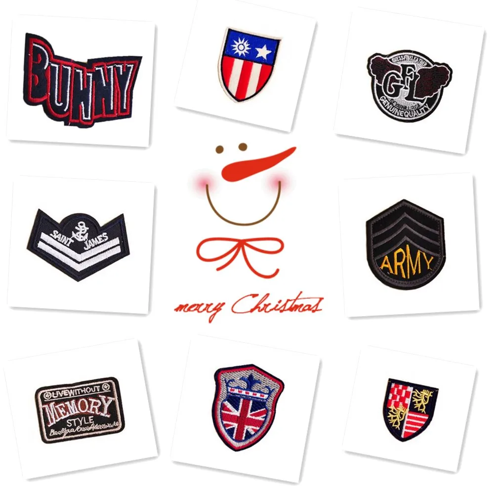 1 PC Letters Stripes on Clothes Embroidered Parches Bordados Iron