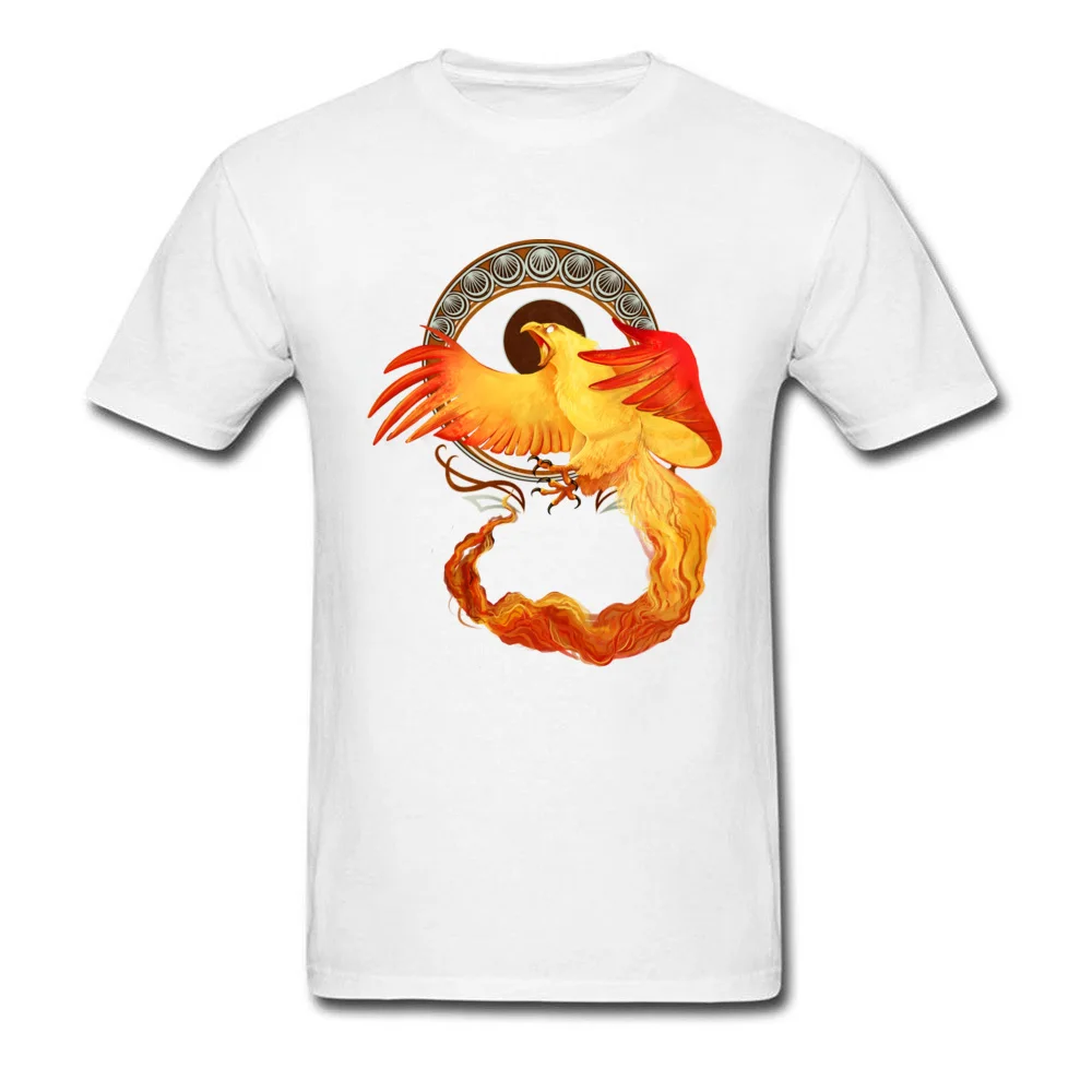Phoenix Pure Cotton Funny T Shirt New Arrival Short Sleeve Adult Top T-shirts cosie Summer Sweatshirts Round Neck Phoenix white