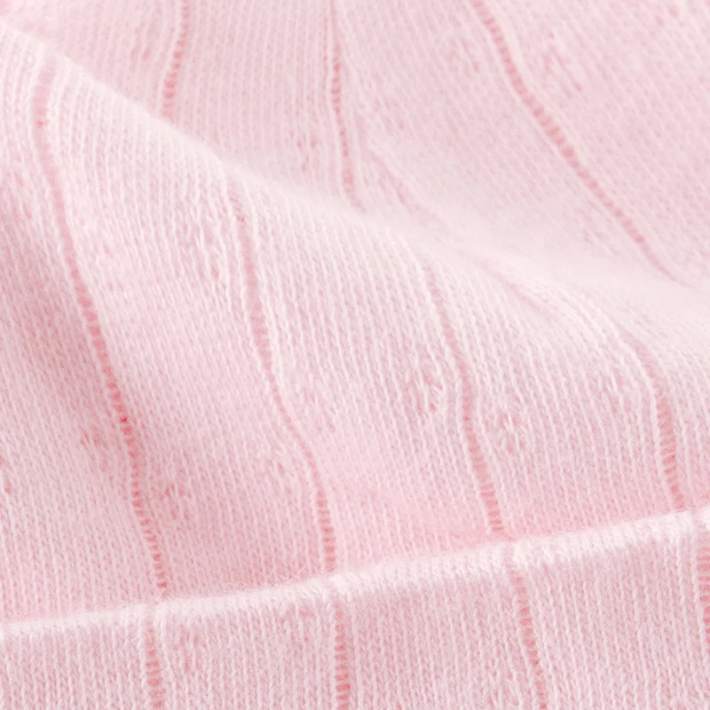 Knitted Solid Newborn Baby Beanie Hat Thin Boneless Toddler Infant Boys Girls Sleep Cap Spring Summer Hat High Quality Cotton Bear Ear Cap (7)