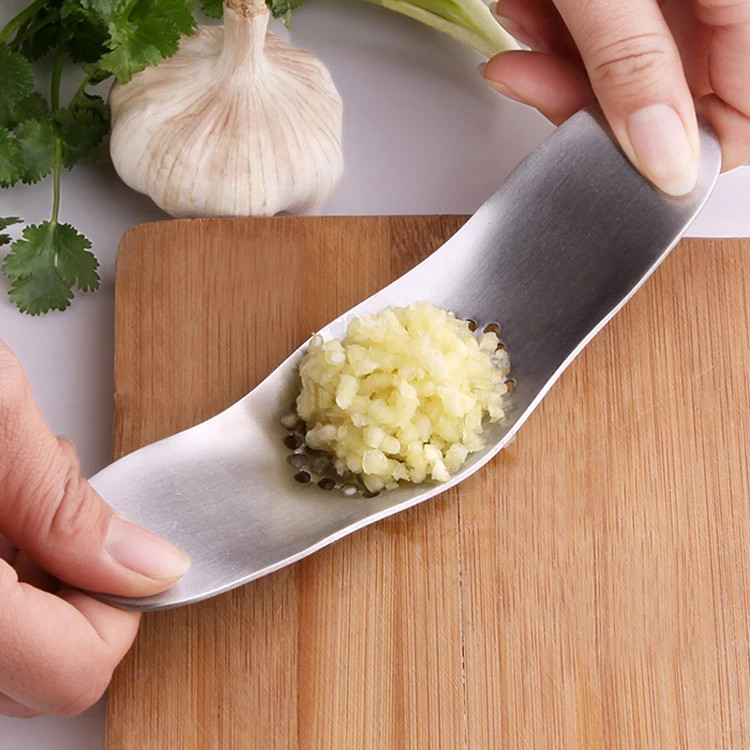 Stainless Steel Garlic Presses Tool Ginger Slicer Metal Kitchen Accessories Ginger Crusher Chopper (6)