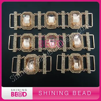 

FREE SHIPPING!Competitive Price Glass Bead Rhinestone Bikini Connector,Rose Gold Rhinestone Connector,30sets