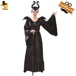 DSPLAY Пурим фестиваль оригинальный черный Maleficent костюмы для вечерние фильм наряды косплэй нарядное платье Хэллоуина