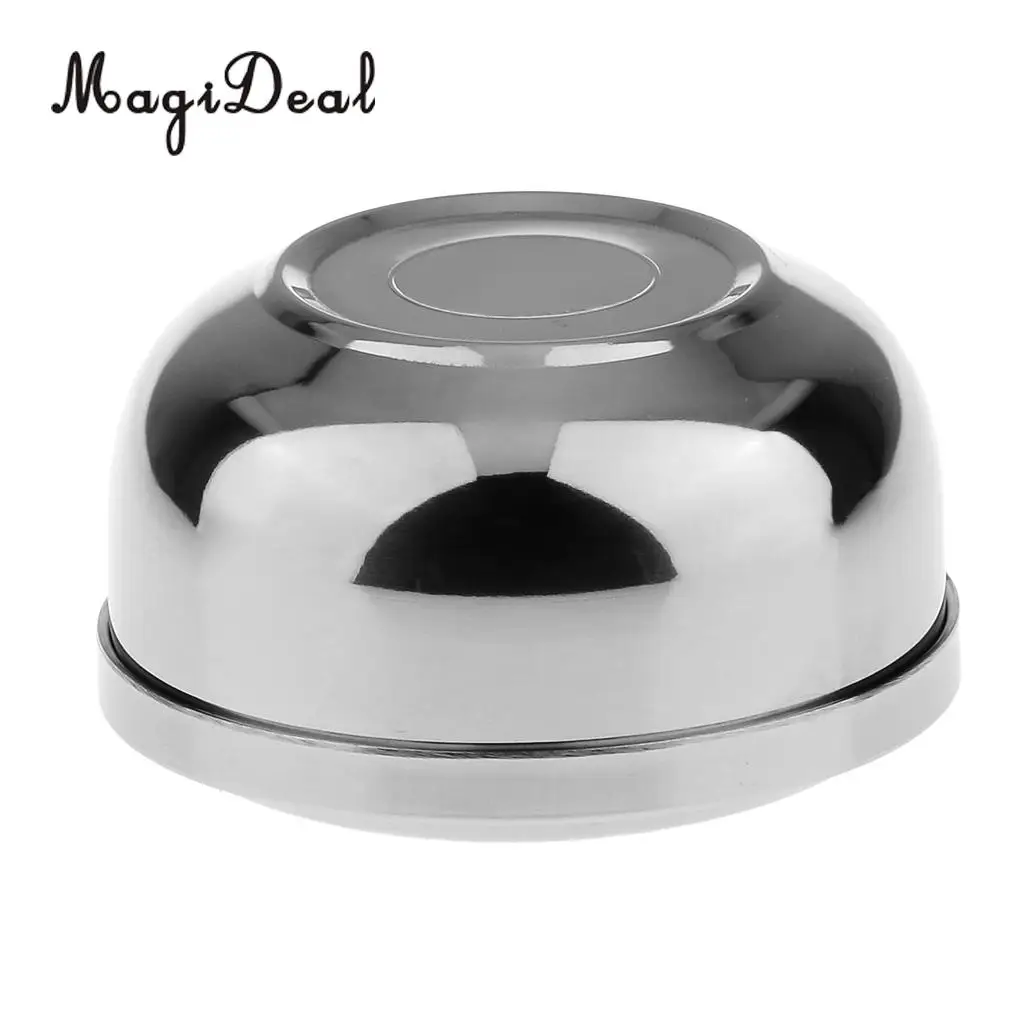 MagiDeal Stainless Steel Metal Shaving Mug Bowl Cup w/ Lid for Shave Brush Perfect size easier to create foam