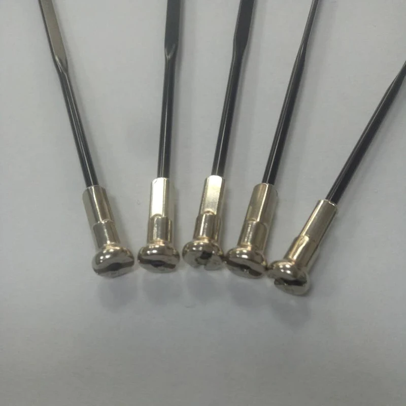 10PCS High Strength 8g Flat Stainless Steel Spokes Mountain Bike Bicycle MTB Spokes Hat Black Useful 261 263 272 274 282 292 298