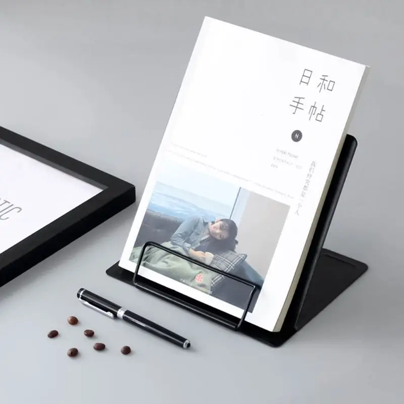 

Portable Metal Adjustable Reading Book Holder Support Document Shelf Bookstand #524