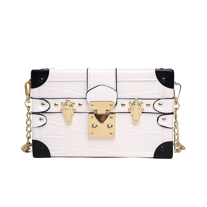 design retro mini bolsa feminina de couro