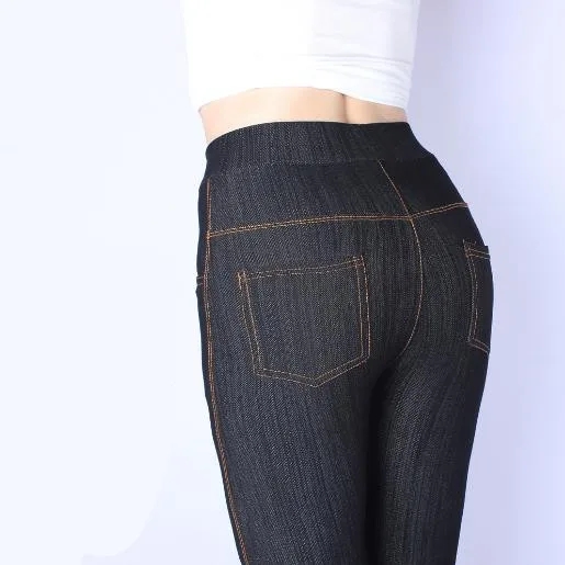 Женские джинсовые брюки с карманами pantalon большие размеры 3xl 5xl модель M860 на осень