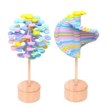 Деревянная волшебная палочка Helicone для снятия стресса сенсорные игрушки спин леденец домашний Декор Подарок Смешная креативная игрушка для рисования для мальчиков и девочек взрослых