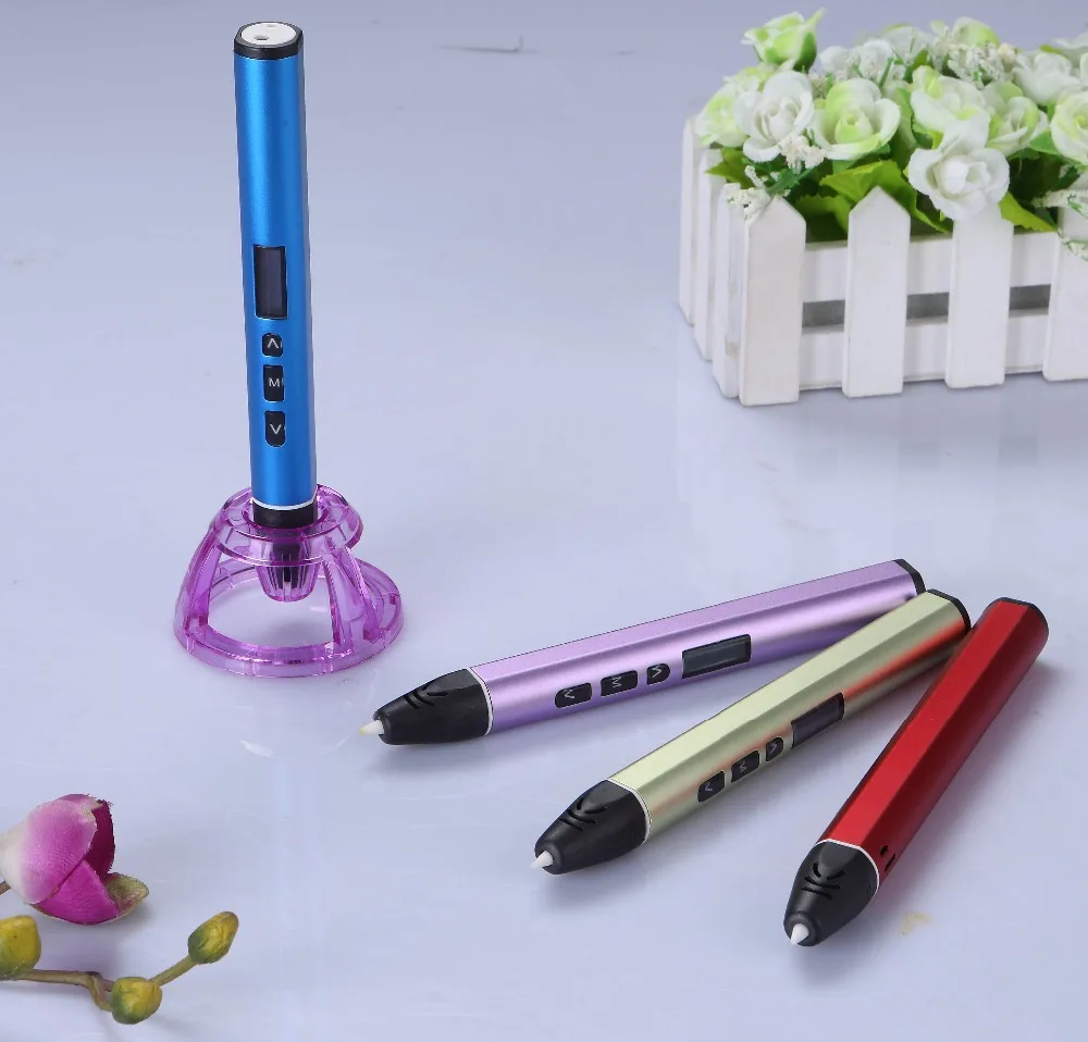 

3d printer pen High quality low temperature 3D printing pens, PCL PL can be used. Metal sleeve, belt