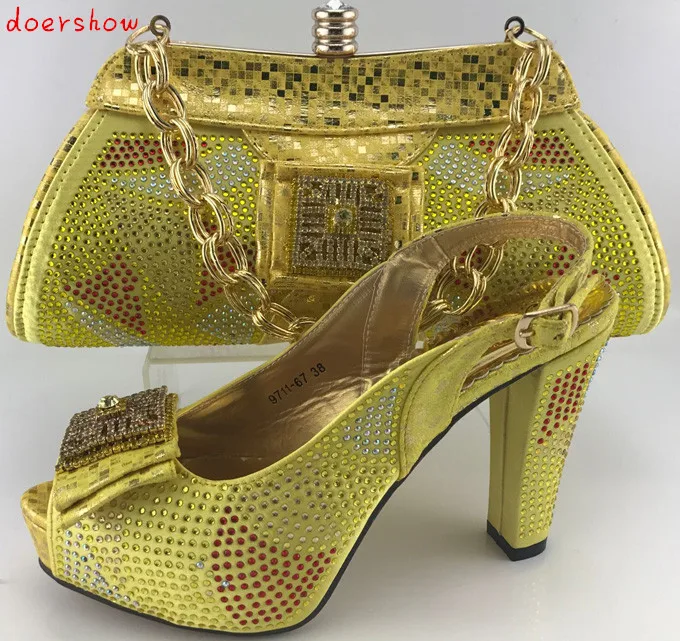 

doershow new design italian shoes and bags set to match high quality fashion style women shoes! PME1-20