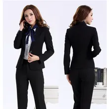 Custom Made Women suit dress Black Women Ladies Business Office Tuxedos Formal Work Wear (Jacket+Pants)