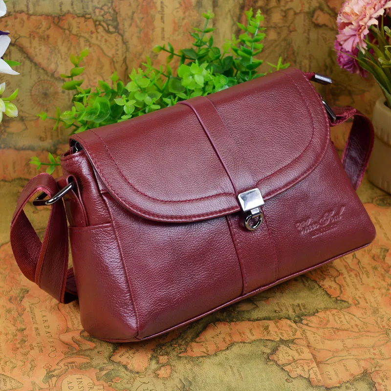 

Casual Cow Leather Women Handbags 100% Genuine Leather Bag Women Messenger Shoulder Bags Bolsas Feminina High Quality Phone Bag