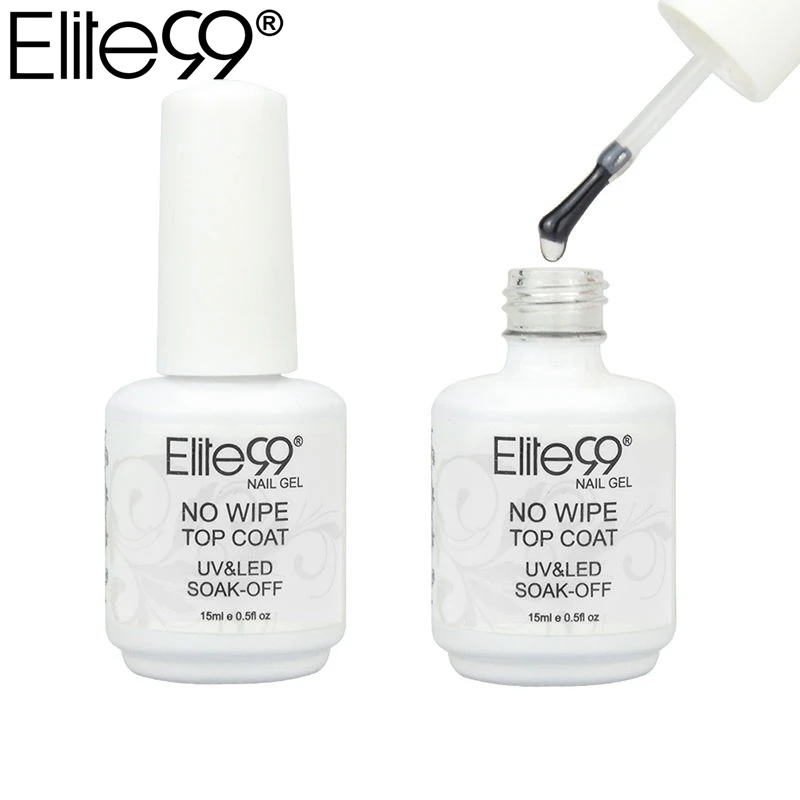 Elite99 не стереть верхний слой для УФ светодио дный Гель-лак Nail Art уплотнитель не липкий Слои Маникюр 15 мл УФ Топ уплотнитель покрытия Гель-лак - изображение
