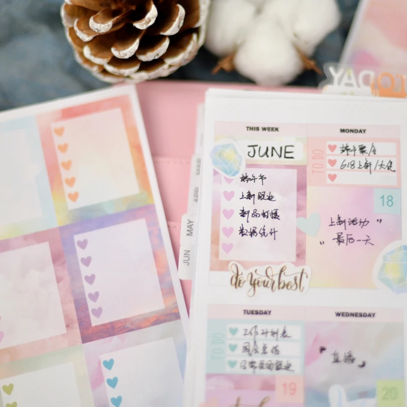Lovedoki hermosa nube pegatina cuaderno planificador pegatinas decorativas bala diario accesorios regalo papelería suministros escolares
