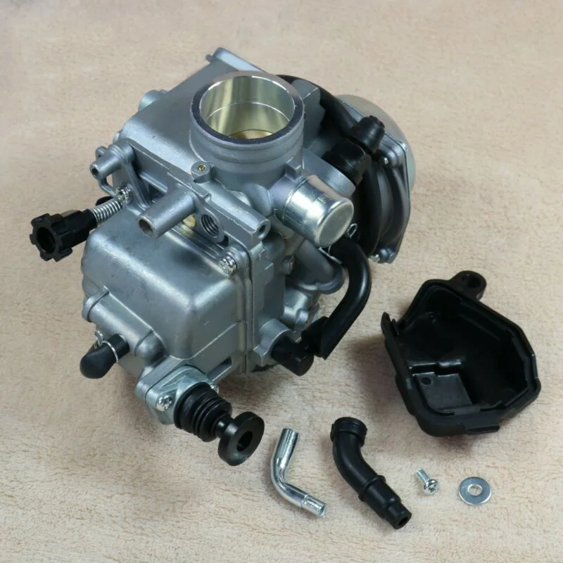 For Honda Model TRX350 Carburetor Replacement Parts Carburetor Vaporizer+Black Throttle Base Cover Set Kit Without Heater