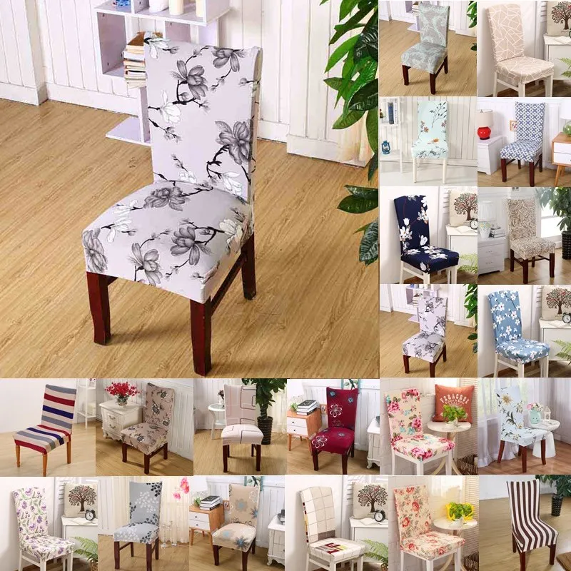 

1pcs Leaf Flower Heart Stretch Home Decor Dining Chair Cover Spandex Decoration covering Office Banquet Hotel chair Covers 15